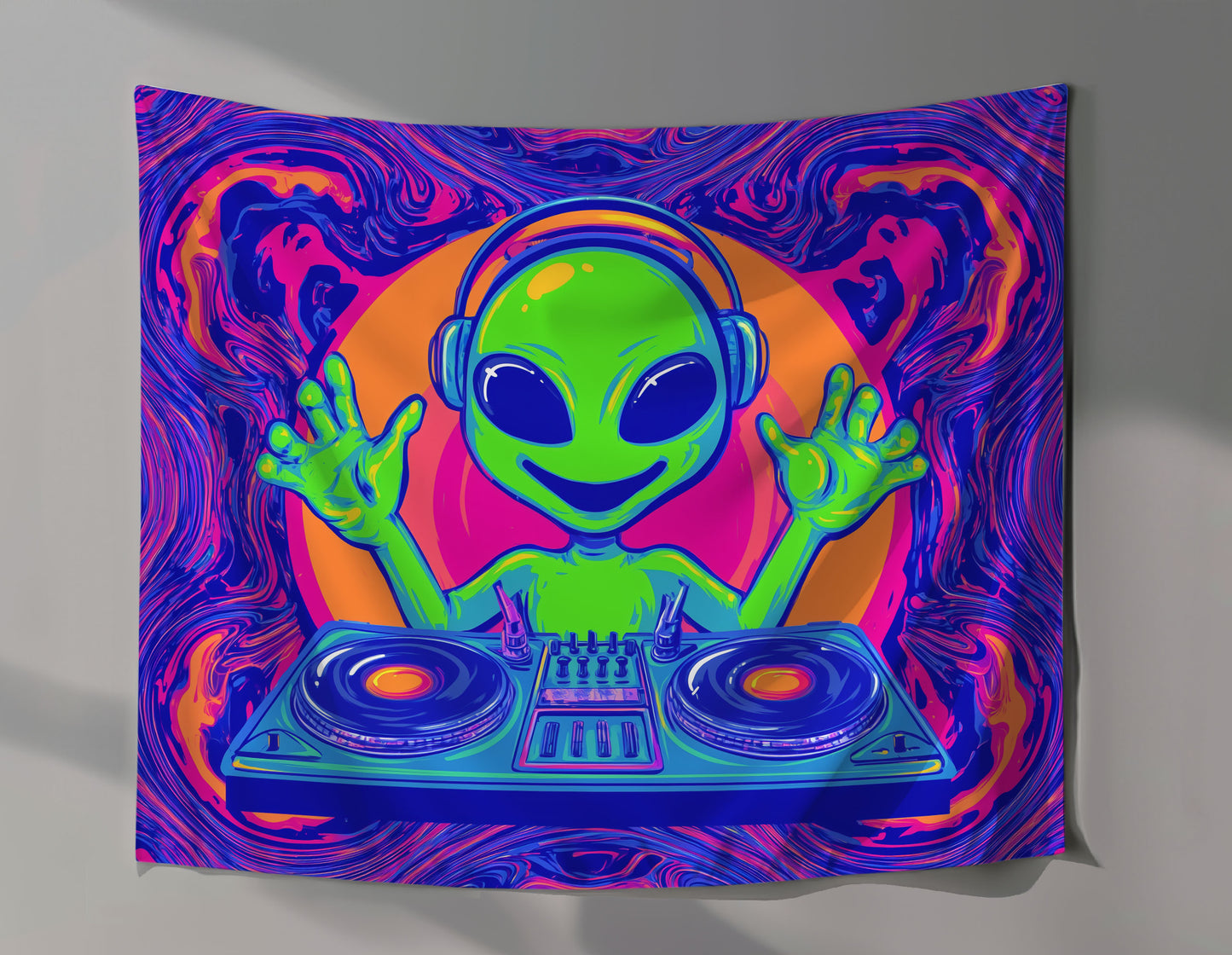 DJ Alien Wall Tapestry