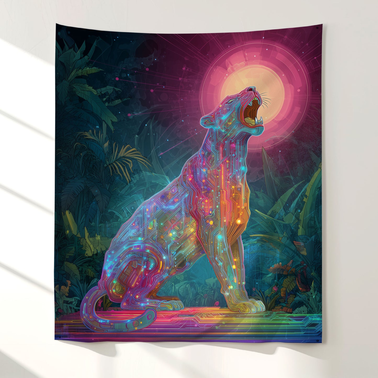 Tech Panther Wall Tapestry