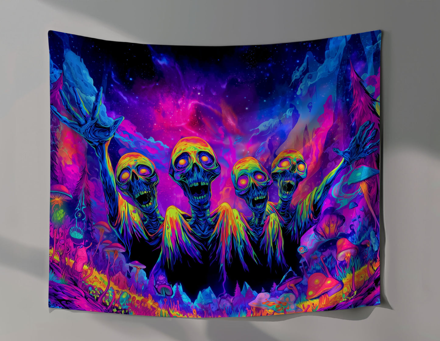 Rave Zombies Wall Tapestry