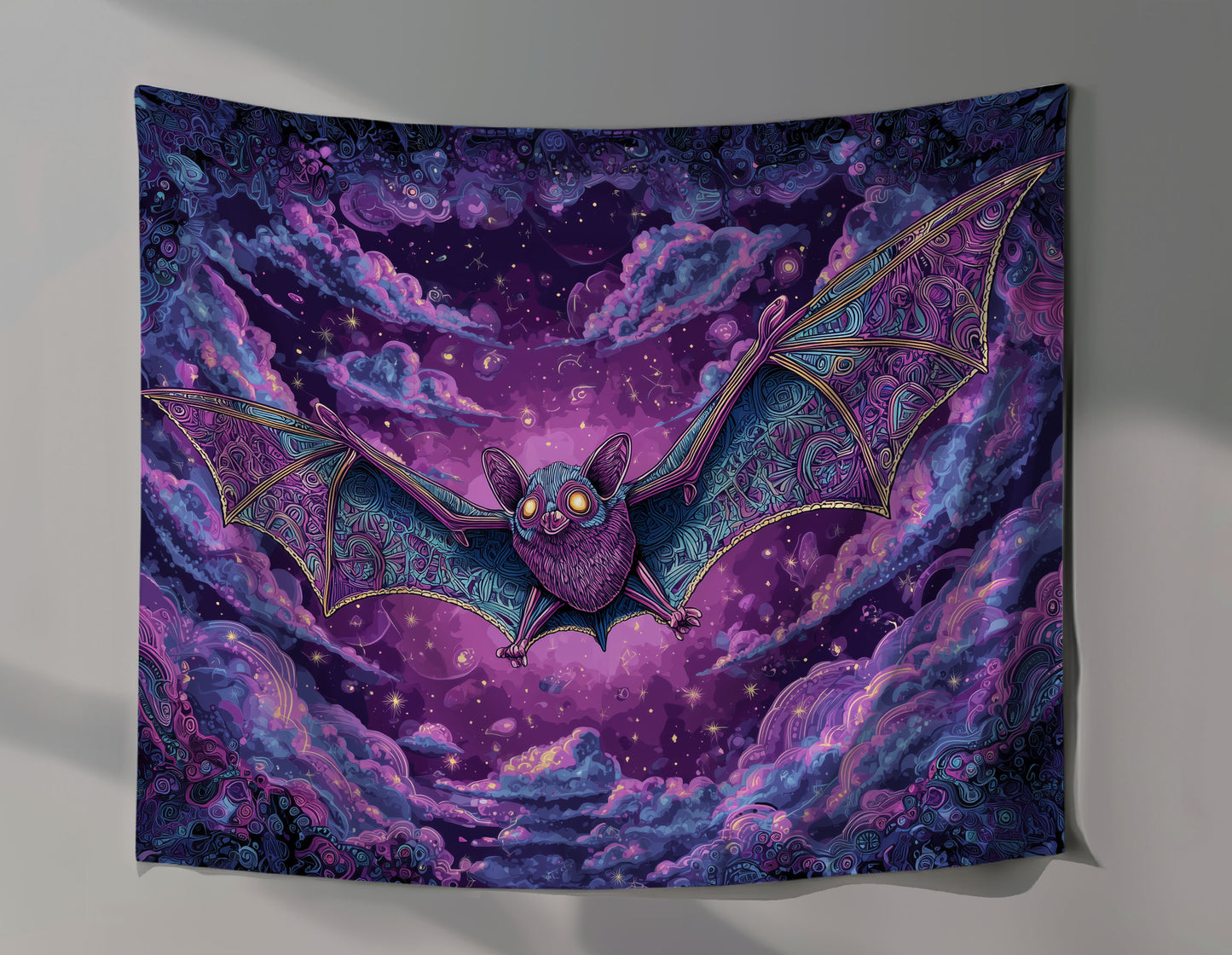 Flying Night Squirrel Wall Tapestry