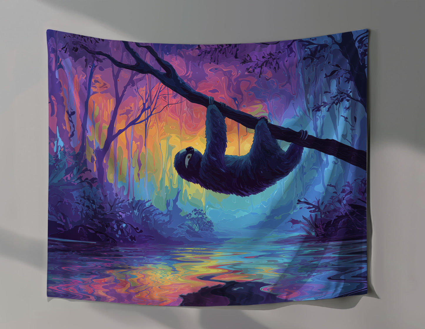River Sloth Wall Tapestry