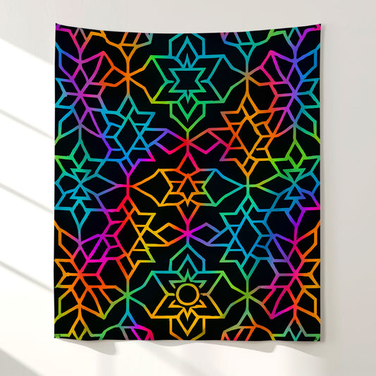 Geometric Kaleidoscope Wall Tapestry