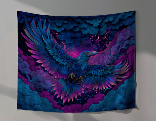 Dark Raven Wall Tapestry