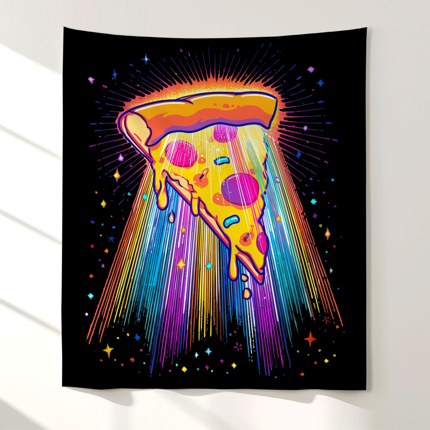 Laser Pizza Wall Tapestry