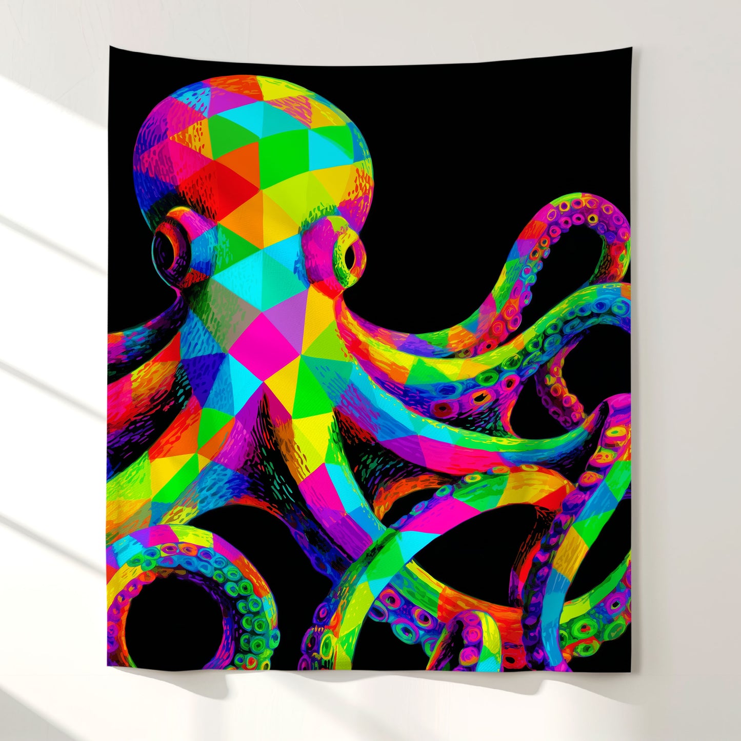 Prismatic Octopus Wall Tapestry