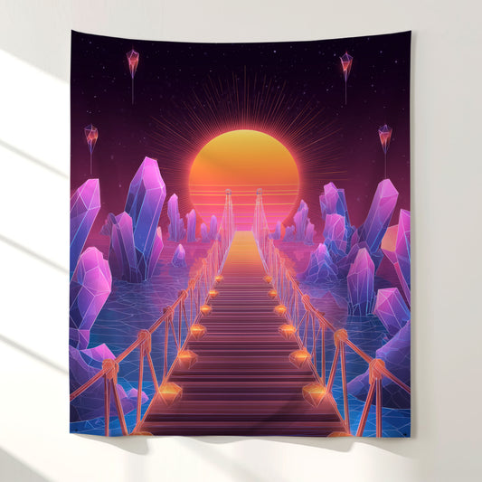 Crystal Bridge Wall Tapestry