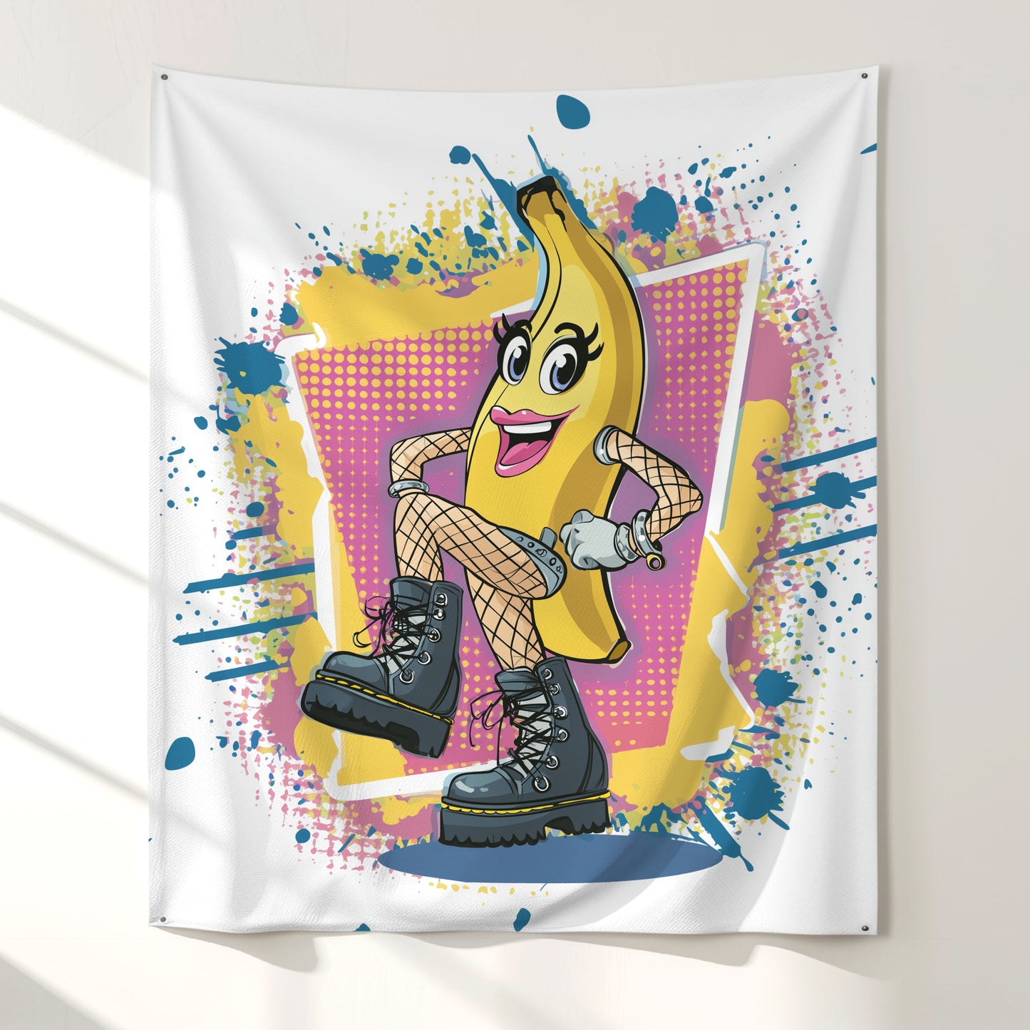 Goth Banana Wall Tapestry