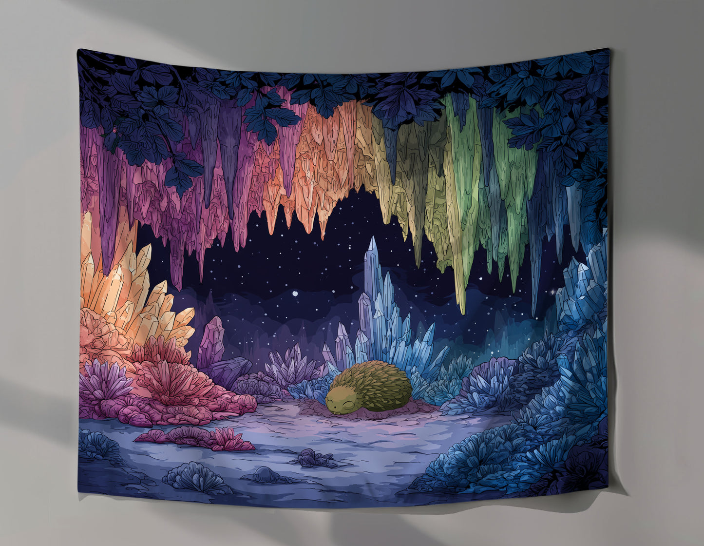 Crystal Cave Creature Wall Tapestry