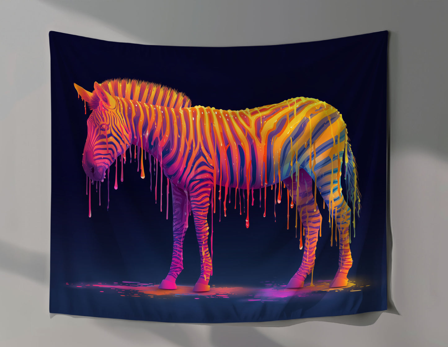 Dripping Zebra Wall Tapestry