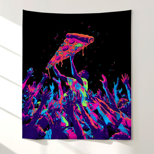 Pizza Mosh Pit Wall Tapestry