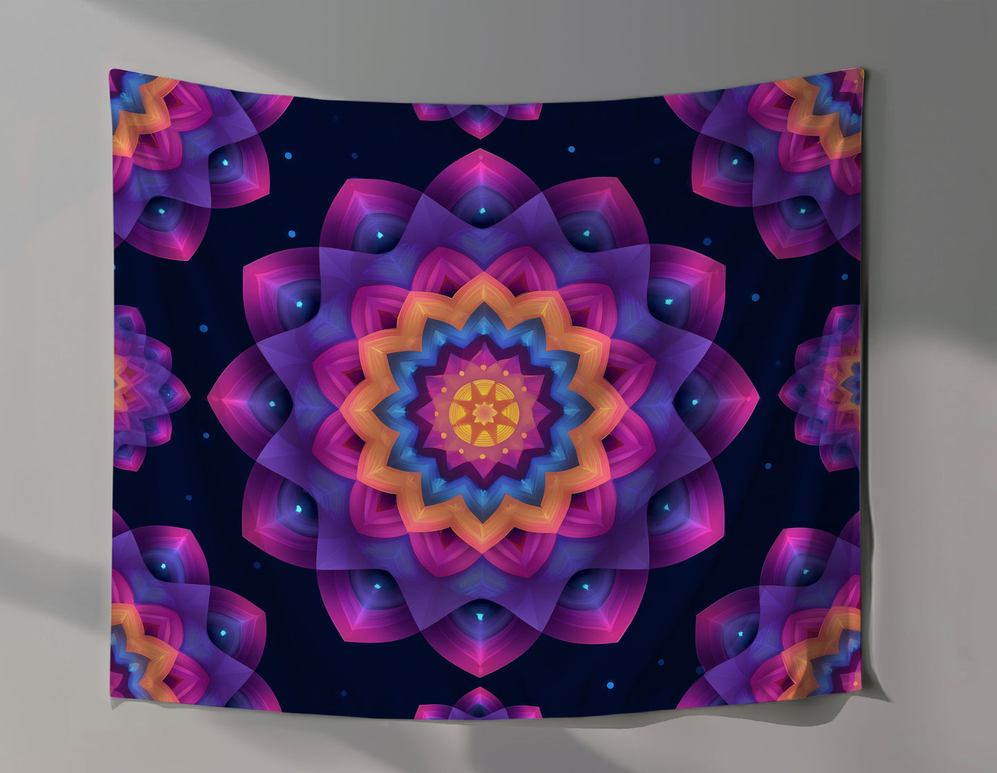 Radiant Mandala Wall Tapestry