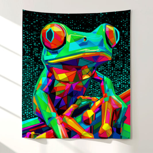 Geo-Frog Wall Tapestry