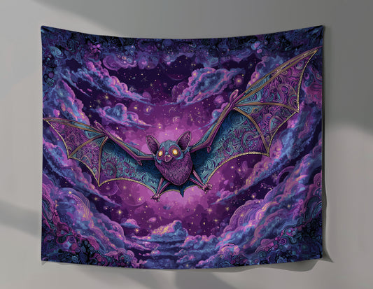Flying Night Squirrel Wall Tapestry
