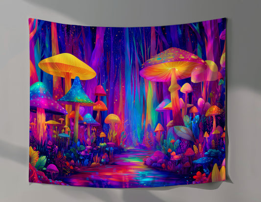 Mushroom Forest Wall Tapestry