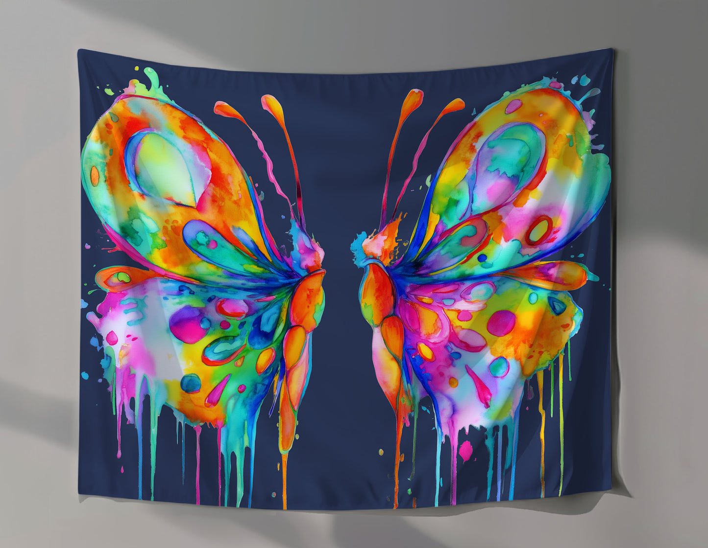 Watercolor Butterflies Wall Tapestry