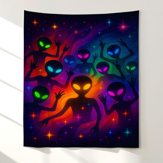 Alien Rave Wall Tapestry